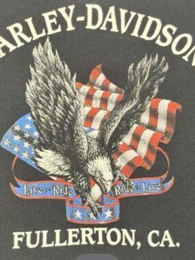 90s Vintage Harley Davidson Tank Top Size L Y2K Grunge Bikercore Moto‎ Fullerton